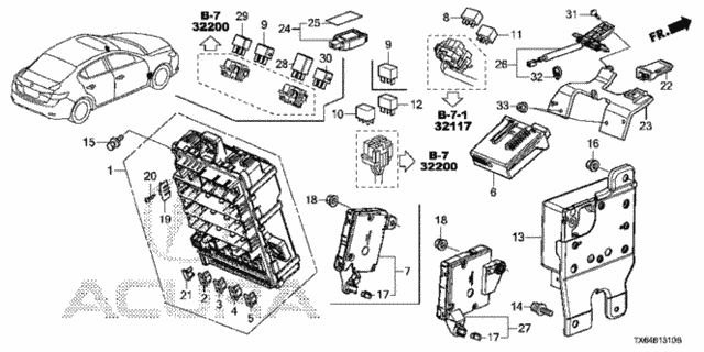 Control Unit (Cabin) (1) for 2016 Acura ILX #0
