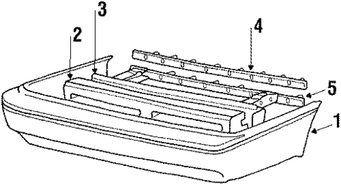Bumper Assembly - Rear for 1987 Hyundai Excel #0