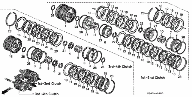 AT Clutch (V6) for 2001 Honda Accord #0
