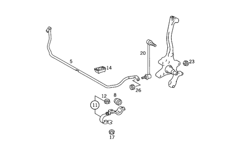 Front Torsion Bar-Standard Suspension for 1992 Mercedes-Benz 300SD #1