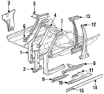 4314836 - Body: Hinge Pillar for Dodge: Omni Image