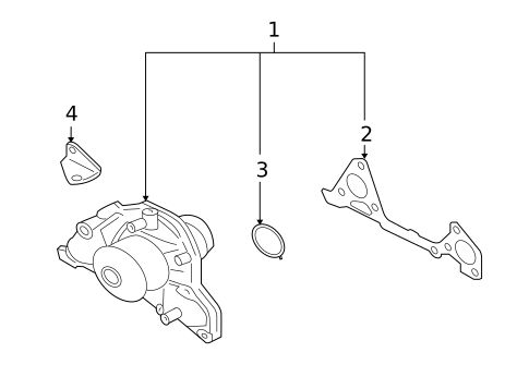 Water Pump for 2004 Mitsubishi Endeavor #0