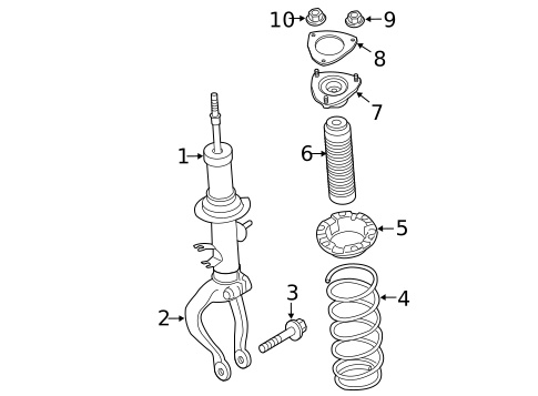 Struts & Components for 2015 INFINITI QX50 #0