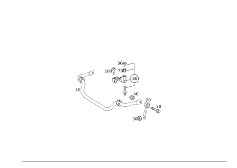 Torsion Bar, Front for 2007 Mercedes-Benz CLS550 #0