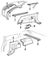 20444126 - Body: Reveal Molding for Buick: Century | Chevrolet: Celebrity | Oldsmobile: Cutlass Ciera, Cutlass Cruiser | Pontiac: 6000 Image image