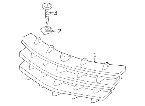 Grille & Components for 2004 Chrysler Crossfire #0