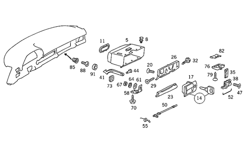 Glove Compartment for 1988 Mercedes-Benz 560SEL #0
