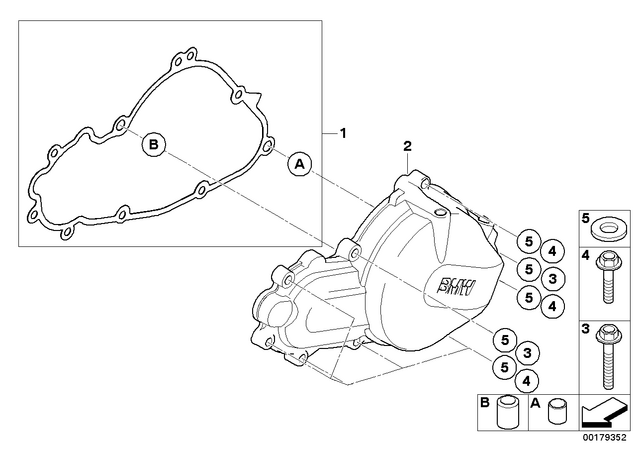 11117715425 - : Gasket Set For Alternator Cover for BMW-Motorrad Image