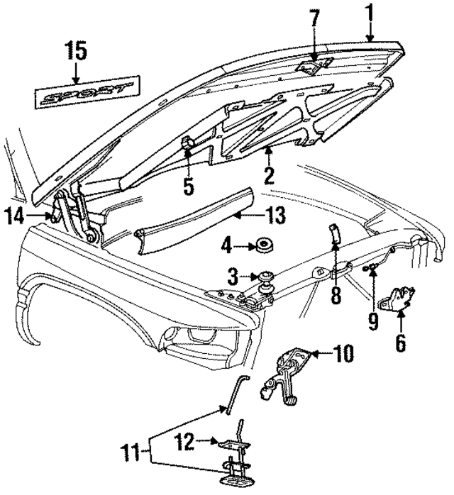 55135340AB - Body: Hood Seal for Mopar Image