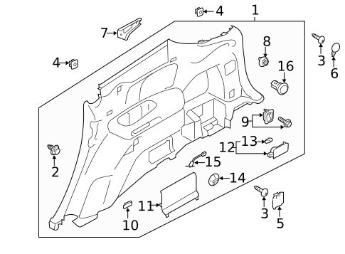 Interior Trim - Rear Body for 2024 Subaru Ascent #1