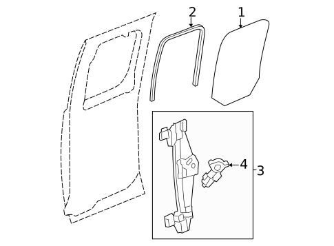 Glass - Rear Door for 2011 Chevrolet Silverado 3500 HD #6