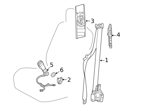 Seat Belt for 2019 Toyota Prius AWD-e #1