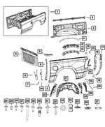 68353735AD - Body Sheet Metal Except Doors: Box Side Inner Panel, Left for Mopar Image
