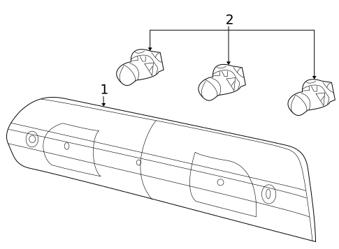 High Mount Lamps for 2012 Ram 2500 #0