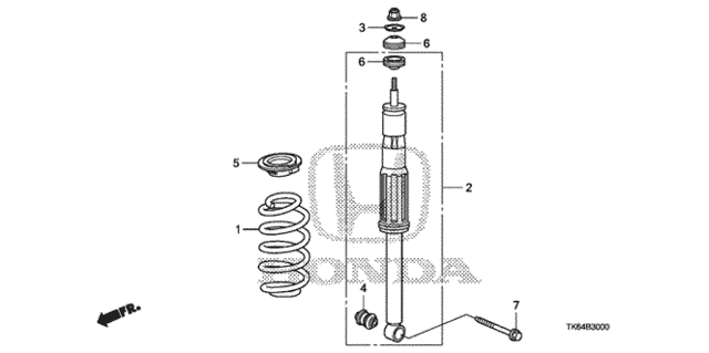 Rear Shock Absorber for 2012 Honda Fit #0