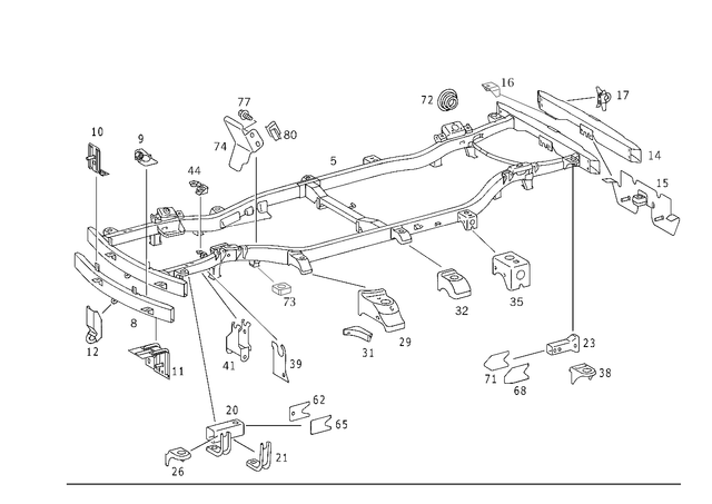 1633100900 - Frame: Frame for Mercedes-Benz: ML55 AMG Image image