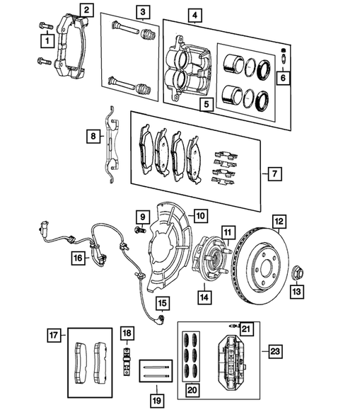 Front Brakes for 2015 Jeep Grand Cherokee #0