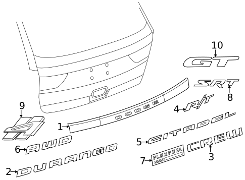 Decals & Emblems for 2021 Dodge Durango #0