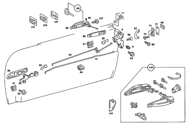 1249884178 - Doors: Clip for Mercedes-Benz Image image