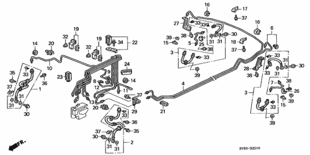 Brake Lines (1) for 1997 Acura CL #0