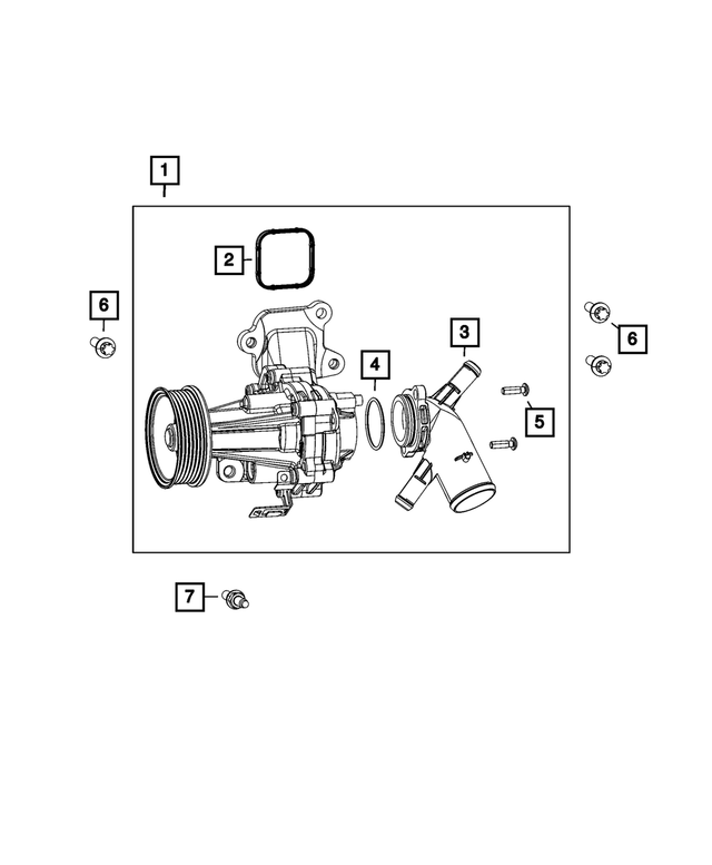 68753755AA - Cooling: Water Pump Gasket for Mopar Image image
