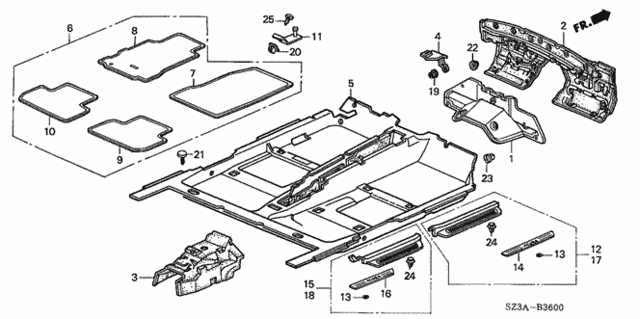 Floor Mat for 2004 Acura RL #0