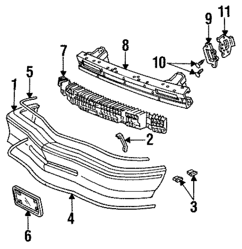 Bumper & Components - Front for 1995 Buick Skylark #0