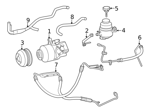 Pump & Hoses for 2003 Mercedes-Benz SL55 AMG #0