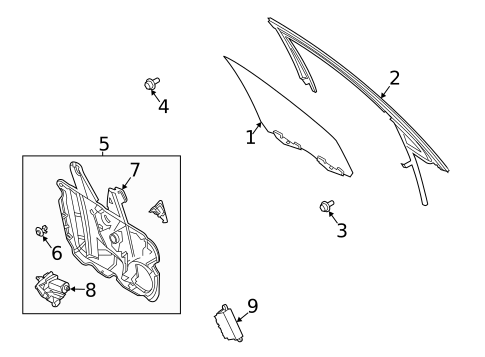 Glass, Windows & Related Components for 2025 Lincoln Corsair #1