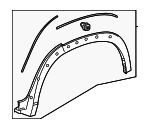 750870E900 - Body: Wheel Opening Molding for Lexus: TX350, TX500h, TX550h+ Image
