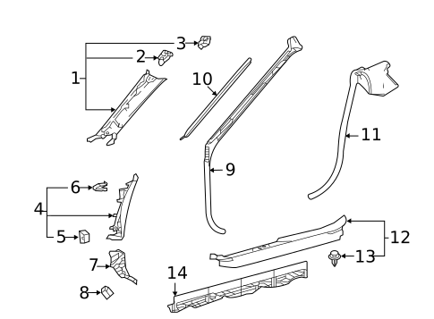 Interior Trim - Pillars for 2022 Lexus LC500 #1
