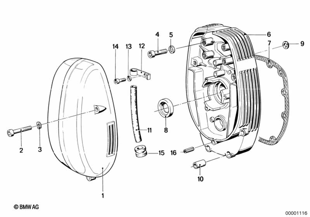 46612322495 - Engine: Fillister-Head Screw - M6X45-8.8 zns for BMW-Motorrad Image