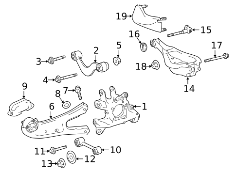 Rear Suspension for 2016 Lexus RX450h #2