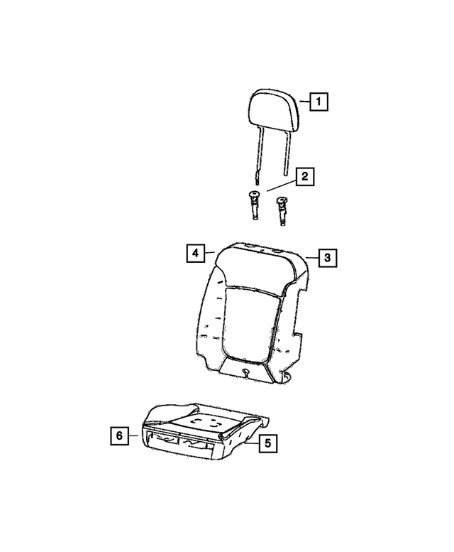 6SF90LXHAA - Interior Trim: Front Headrest for Mopar Image