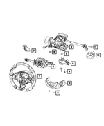 1RZ38LW9AB - Electrical: Steering Column Shroud for Fiat: 500 Image