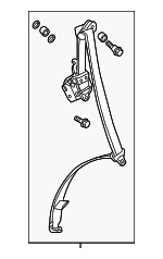 4824T0AA00ZB - : 2012 Honda CR-V - Outer Set R Rear Seat Belt *NH556L* (Grayge) for Honda: CR-V Image