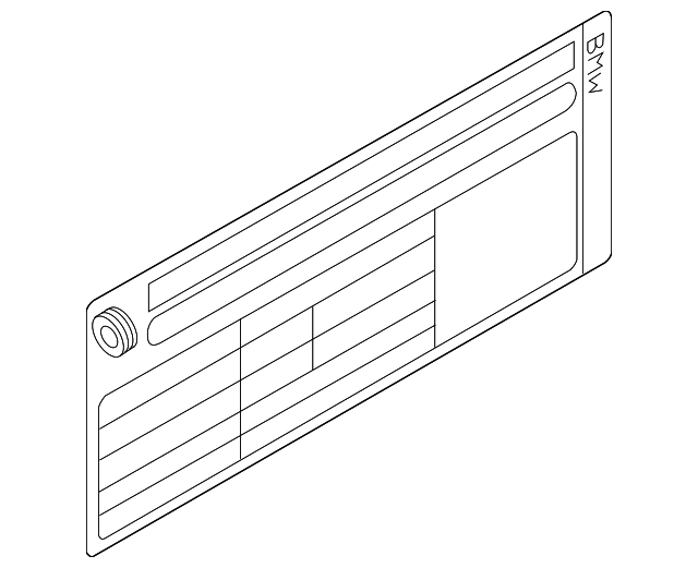 Tire Info Label - BMW (71-24-5-A67-4F3)