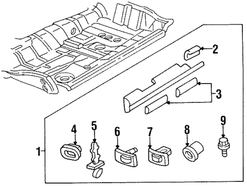 Exterior Trim - Pillars for 1998 Cadillac DeVille #0