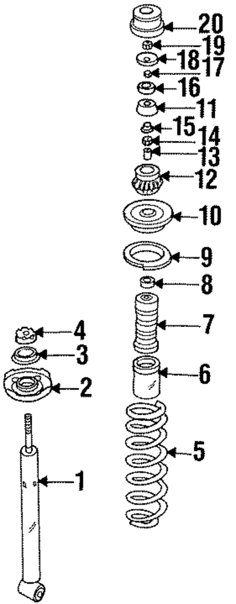 Shocks & Components for 1998 Volkswagen Cabrio #0