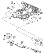 6104710AA - Exhaust: Hex Flange Lock Nut for Mopar Image