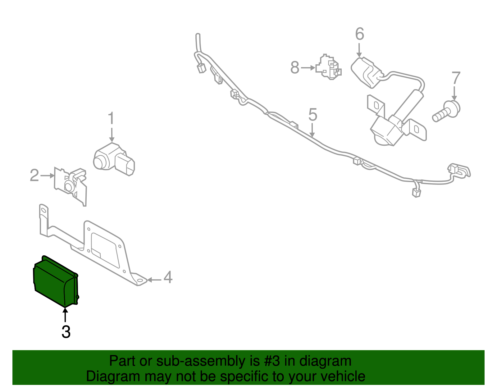2019-2020 Infiniti Q60 Sensor Assembly Distance 28438-6JE0E