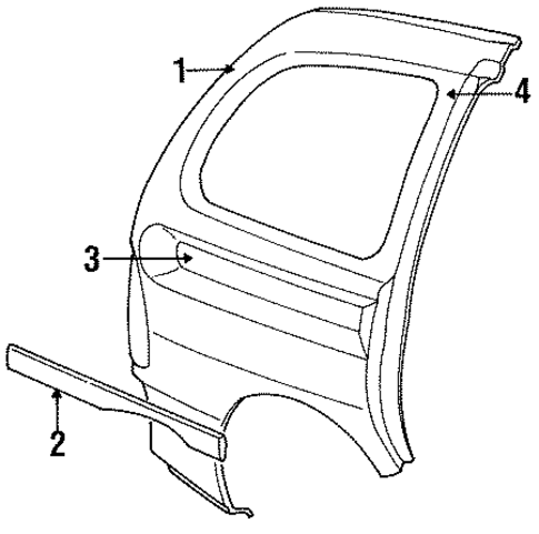Side Panel & Components for 1995 Ford Windstar #1