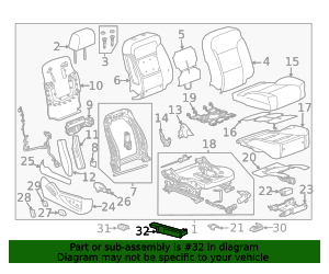 2015-2020 GM Dune Passenger Seat Adjuster Finish Cover 23218771 GM ...