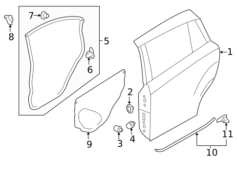 Door & Components for 2015 Subaru XV Crosstrek #0