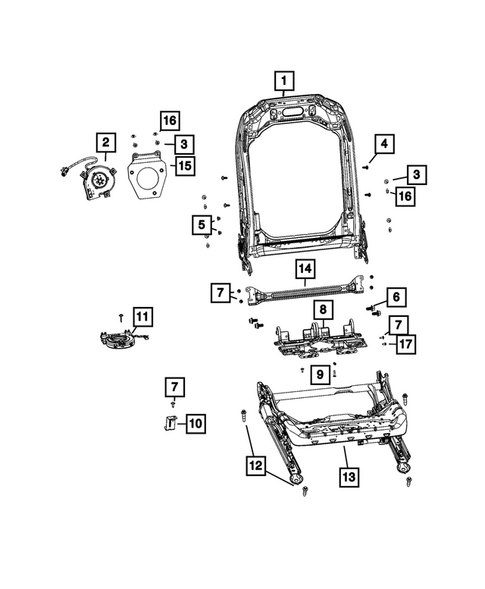 Front Seats - Adjusters, Recliners, Shields and Risers for 2026 Jeep Cherokee #3
