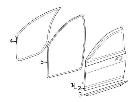 Door & Components for 2011 Chrysler 200 #0