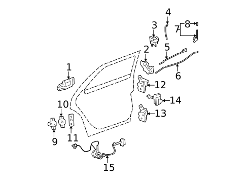 Lock & Hardware for 2006 Cadillac DTS #0