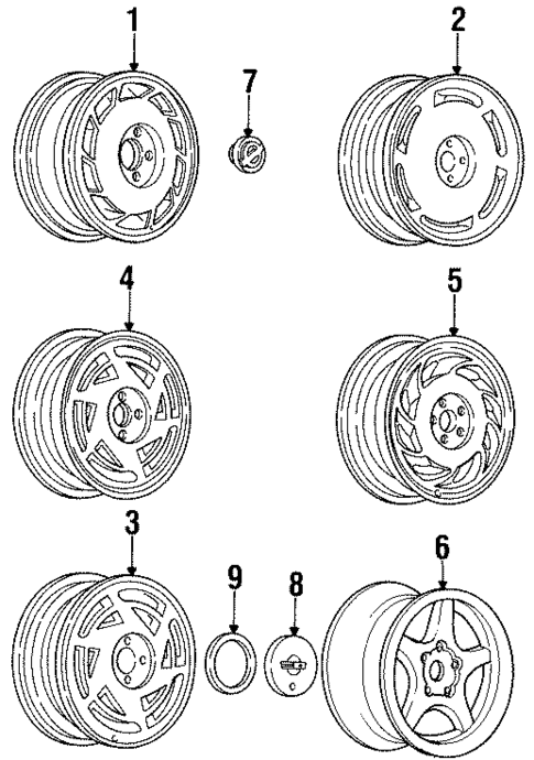 Wheels for 1995 Chevrolet Corvette #0