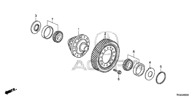 AT Differential (2WD) for 2014 Acura TL #0