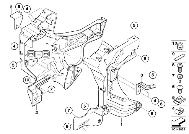 46637685013 - : Front Panel Carrier, Left for BMW-Motorrad Image